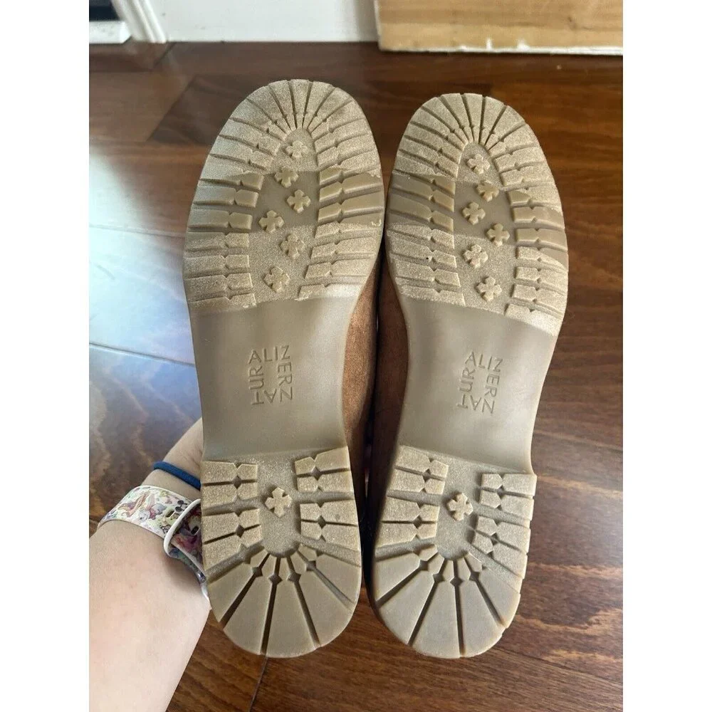 Naturalizer Women's Dannah Slip-On Camel Tan Suede Loafers Flats NEW 6 M - Picture 5 of 6